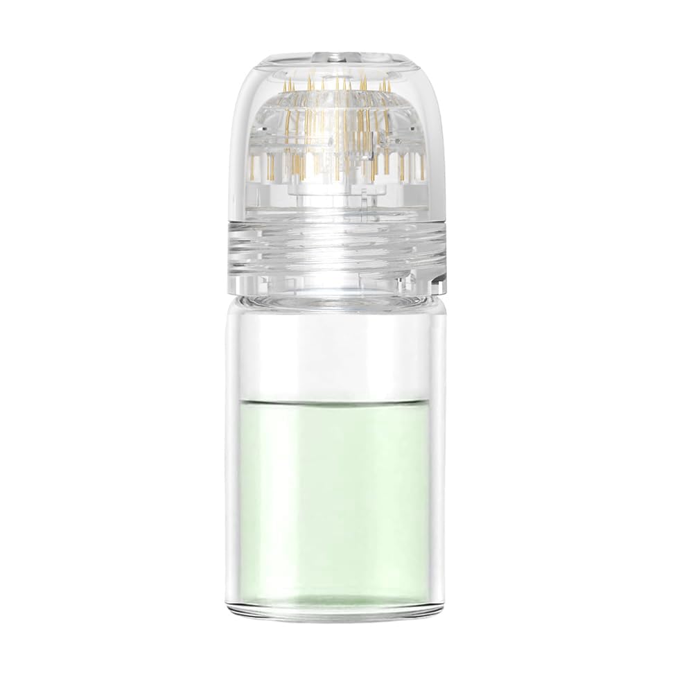 Shake Beauty Hydra Needle Derma Stamp close-up of 0.25mm titanium needles for home use.