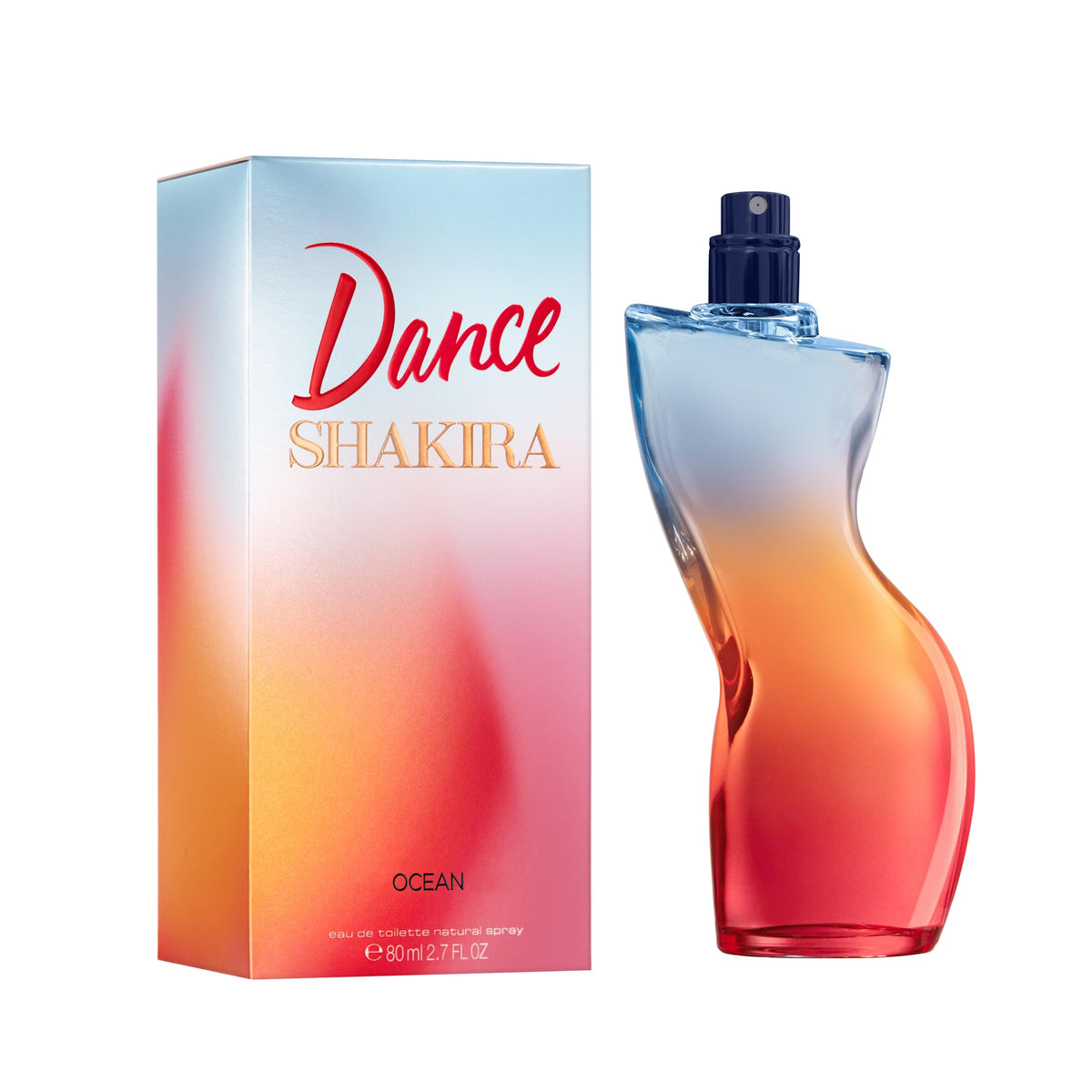Shakira Dance Ocean bottle pour highlights fresh, long-lasting floral fragrance for daily wear.