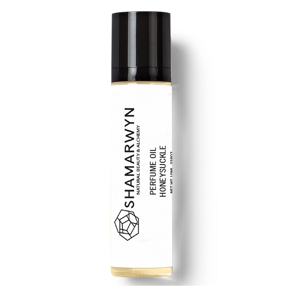 shamarwyn Honeysuckle Perfume Oil bottle closeup highlights natural floral notes for everyday wear