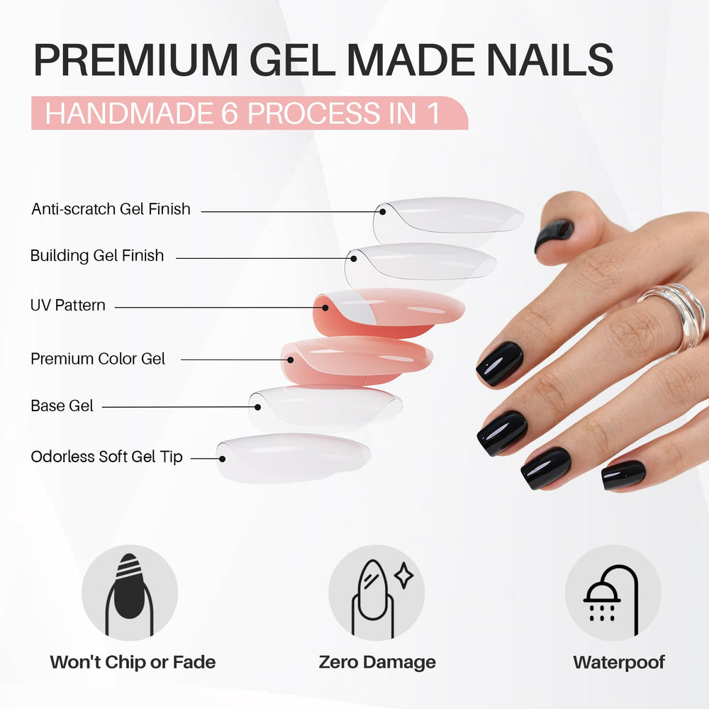 ShangMeng soft-gel tips feel comfortable and flexible on the nail bed.