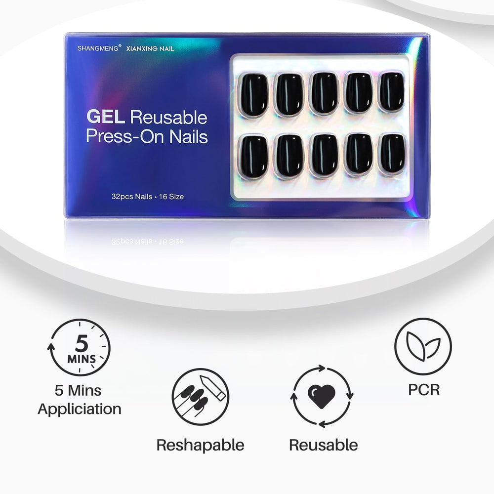 ShangMeng kit includes glue, tabs, file and cuticle stick for easy application.