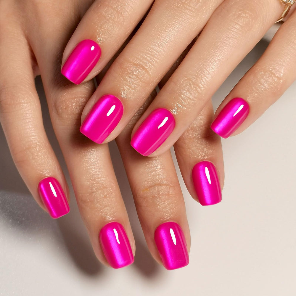 ShangMeng cat-eye pattern on square nails shown for durable design.