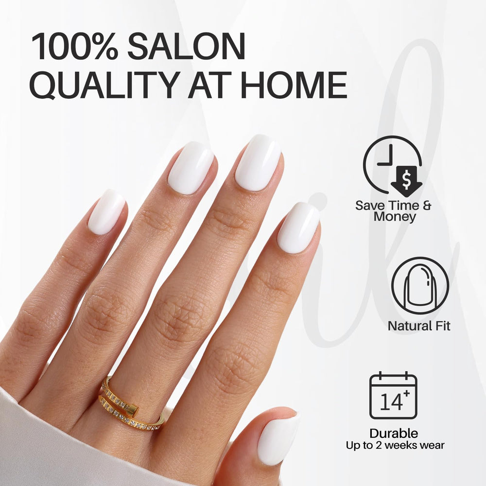 ShangMeng nails on hand demo showing natural fit and cuticle line