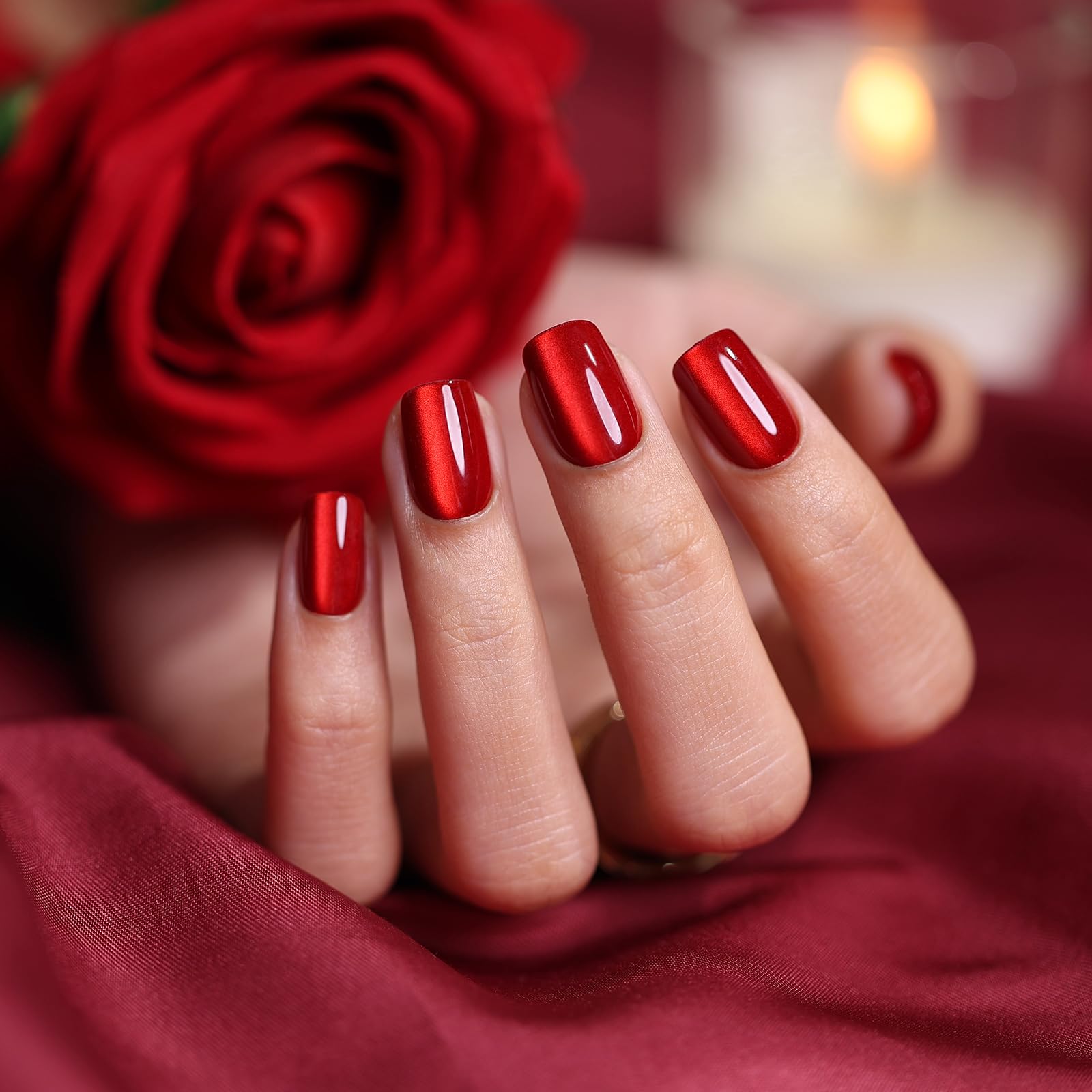 ShangMeng soft gel nails texture detail highlighting flexible, comfortable fit for natural-looking wear.