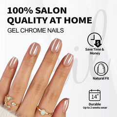 Closeup of ShangMeng soft gel nail tip for natural look.