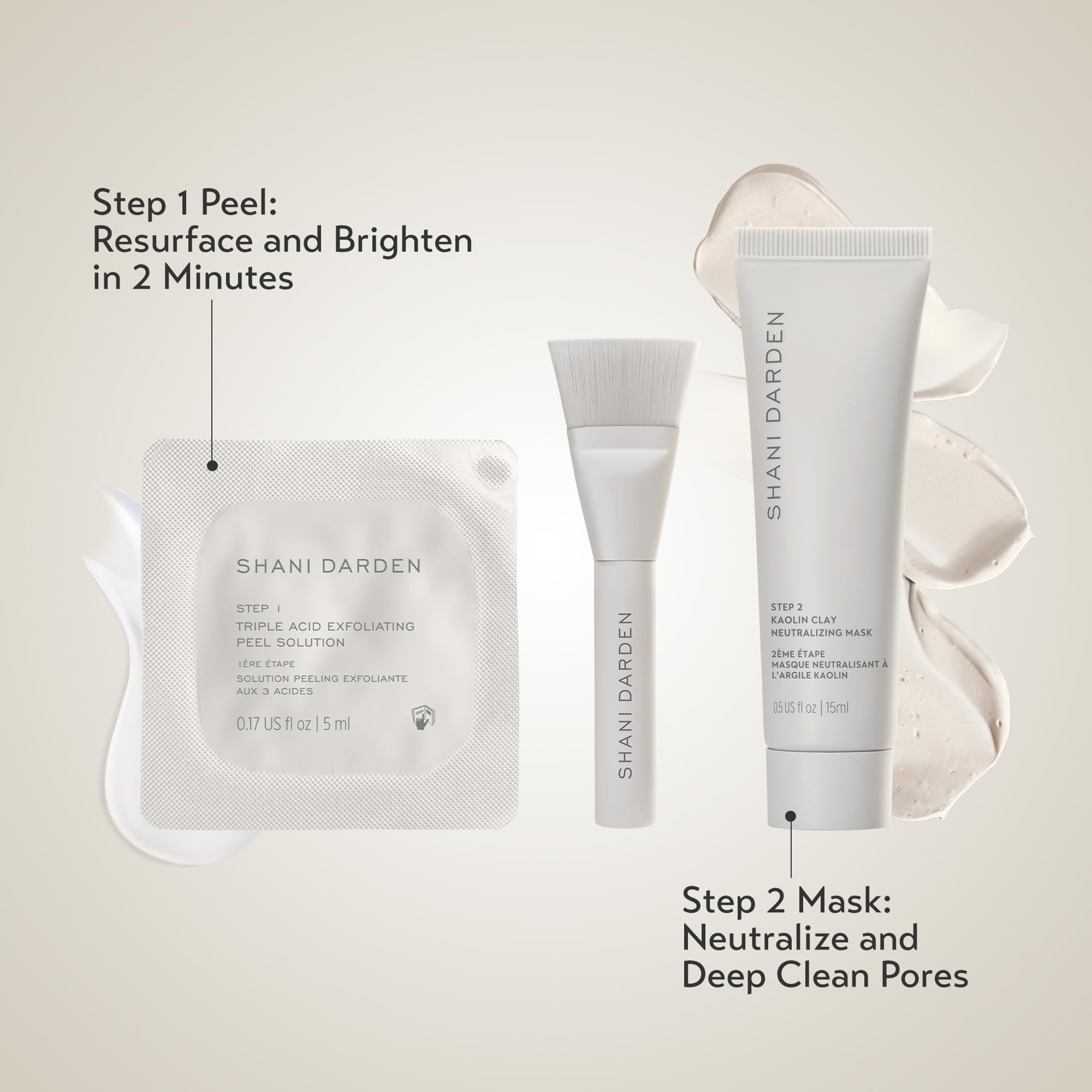 SHANI DARDEN Travel-size kit shot conveys convenient skincare routine.