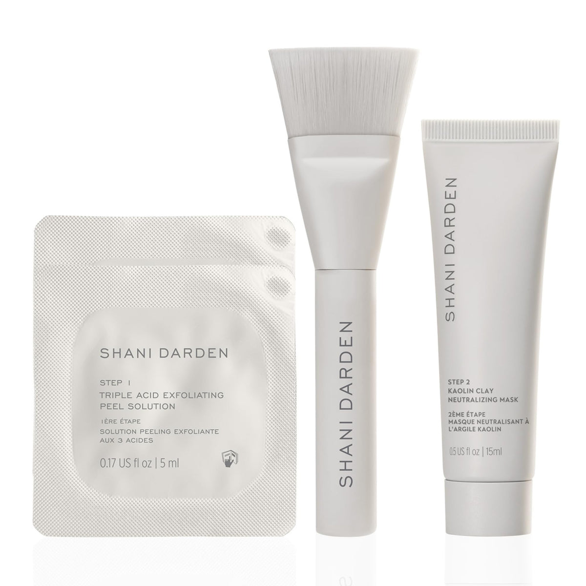 SHANI DARDEN Triple Acid Peel Kit Mini packaging for on-the-go resurfacing.