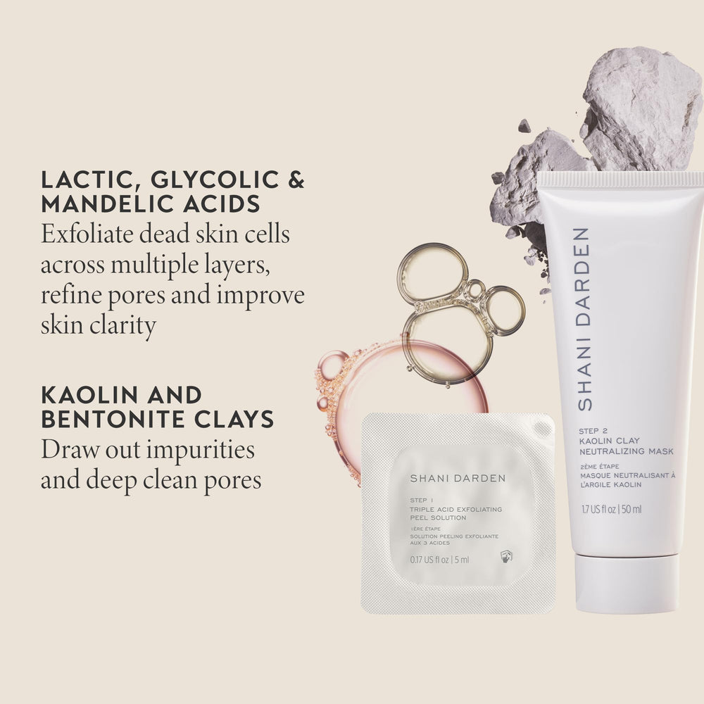 SHANI DARDEN Neutralizing Mask application clarifies pores and resets skin surface.