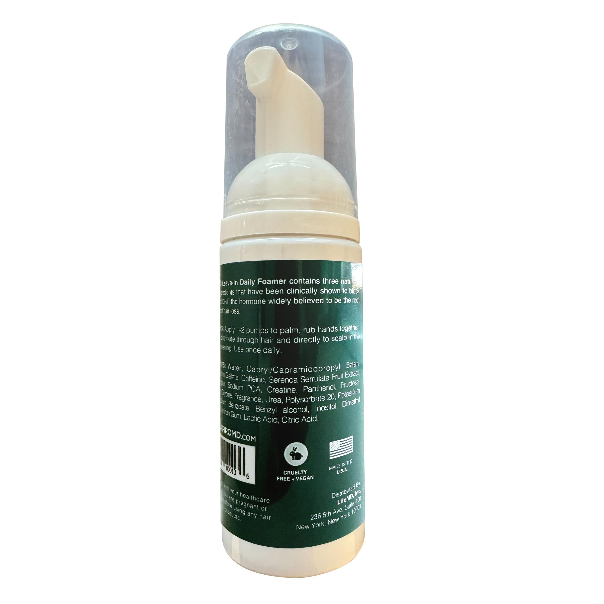Shapiro MD Leave-In Daily Foam after-use scalp refresh without residue