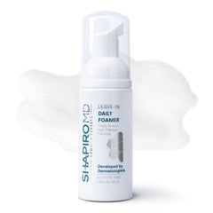 Shapiro MD Leave-In Daily Foam bottle for on-the-go scalp care with DHT protection