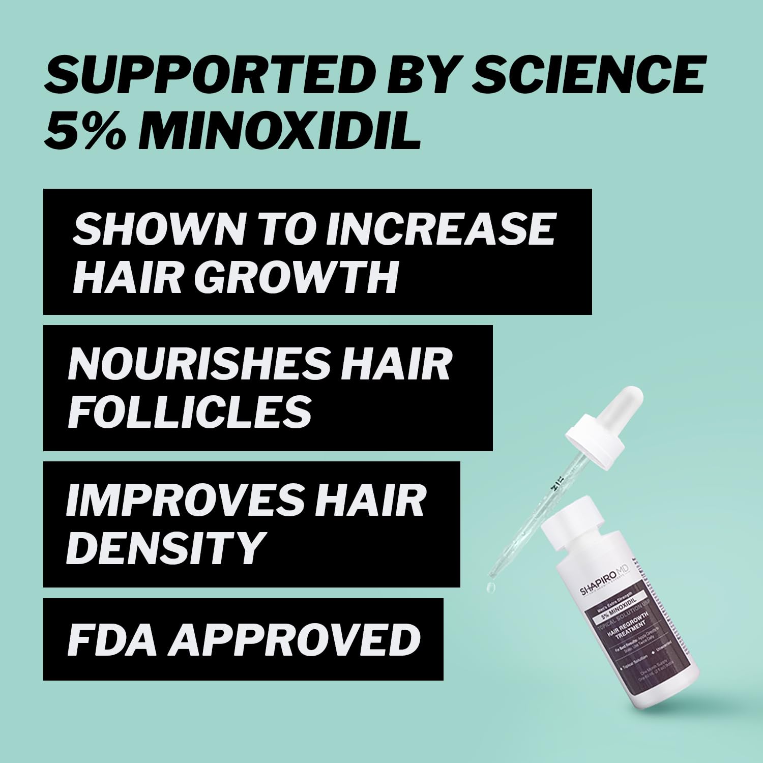 Shapiro MD Regrowth Kit minoxidil foam applicator for easy, even topical application