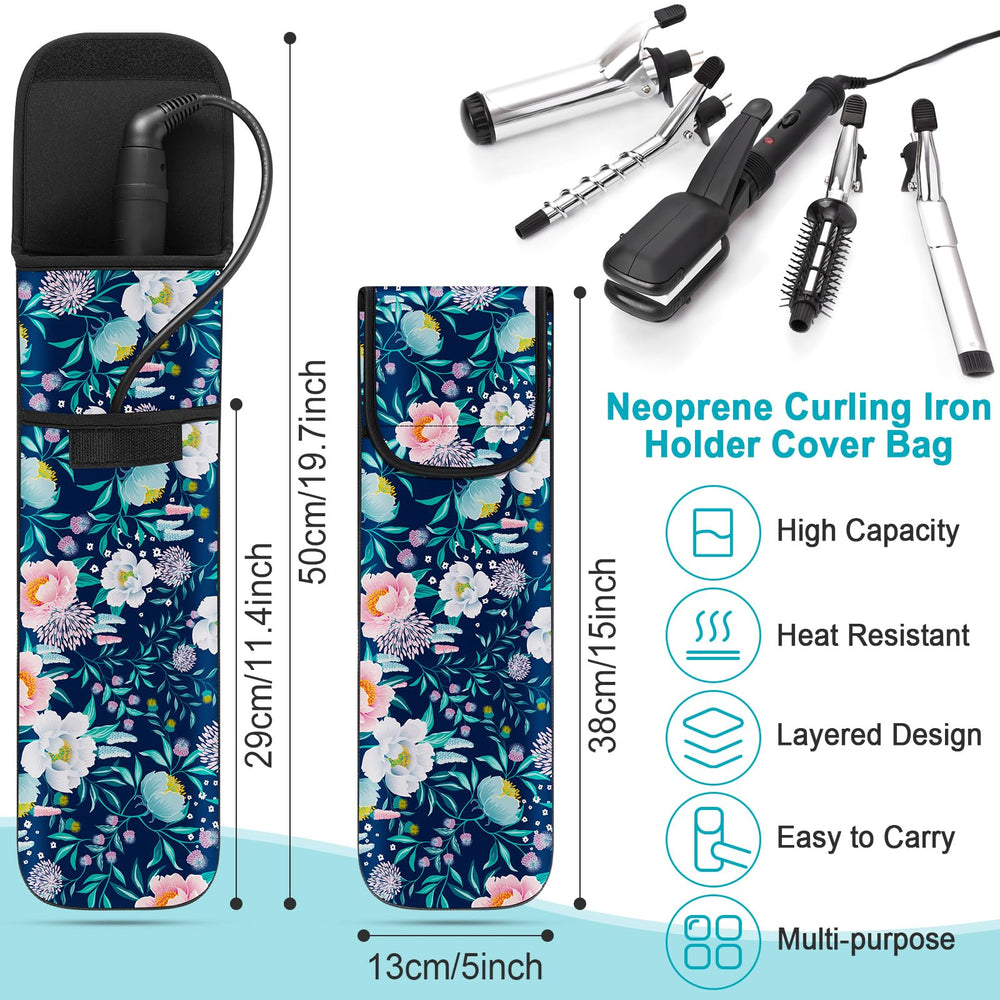 Shappy heat-resistant-neoprene-curling-holder protects surfaces during styling