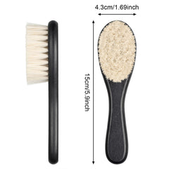 Shappy two-piece barber brush set in black-beige for versatile use.