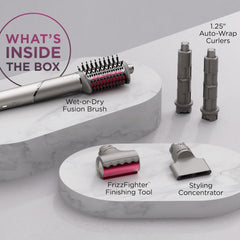 Shark FlexFusion automatic wrap curlers create curl direction with ease.
