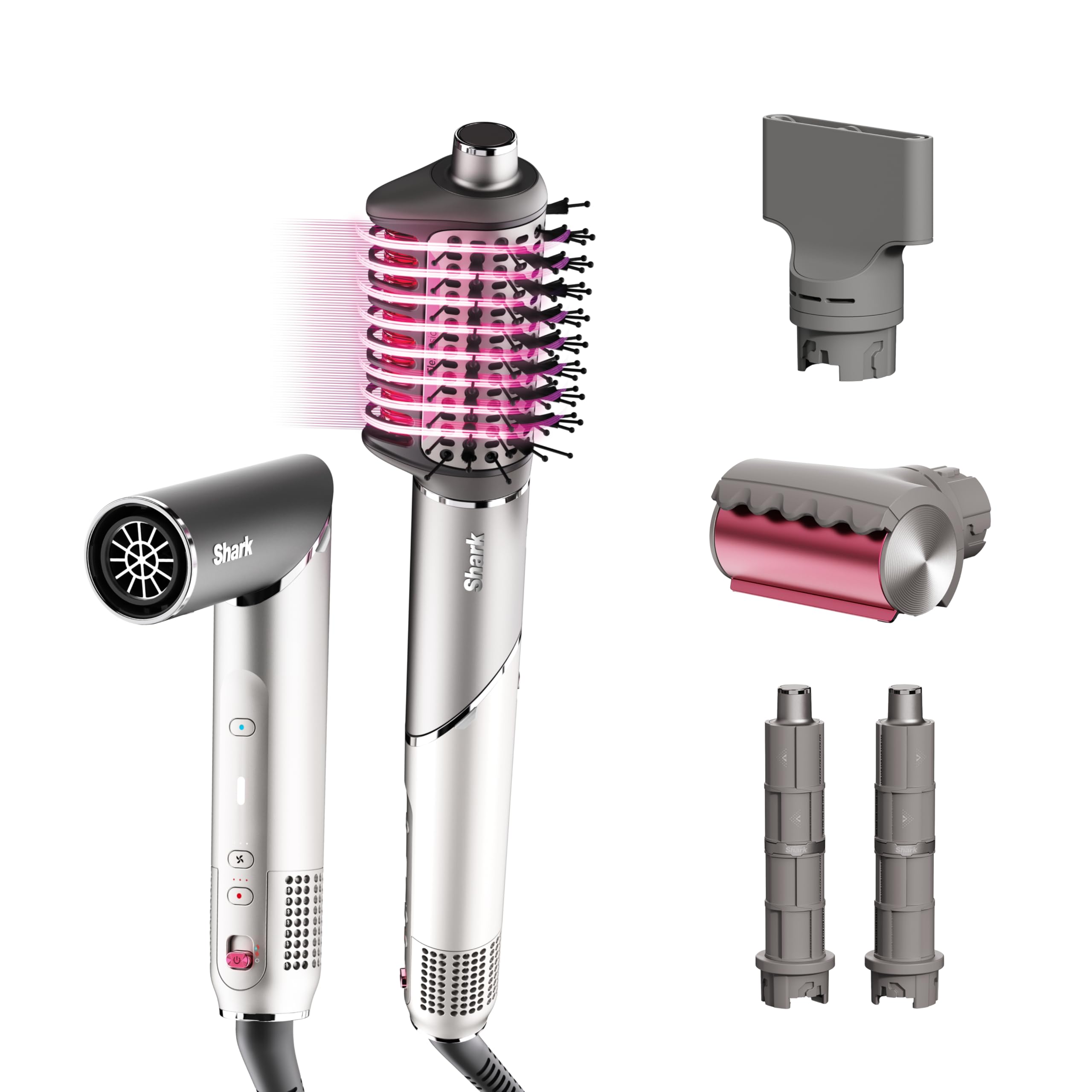 Shark FlexFusion dryer-concentrator attachment helps precise airflow for smooth drying.