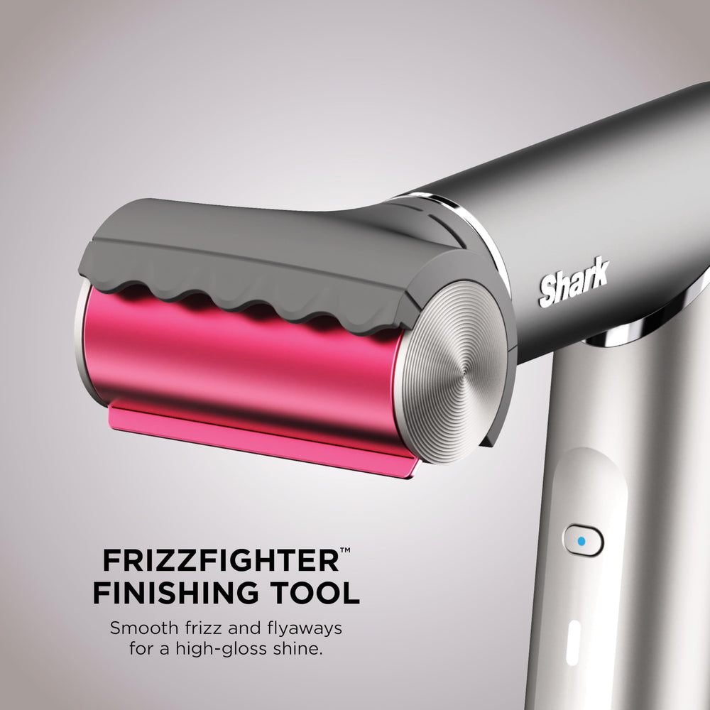 Shark FlexFusion rotatable nozzle offers versatile angle control.