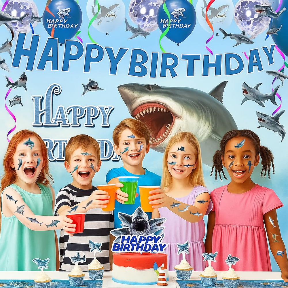 Shark Tattoos applying steps show easy at home application