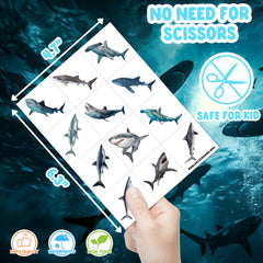 Shark Tattoos are ideal for ocean themed parties and school events