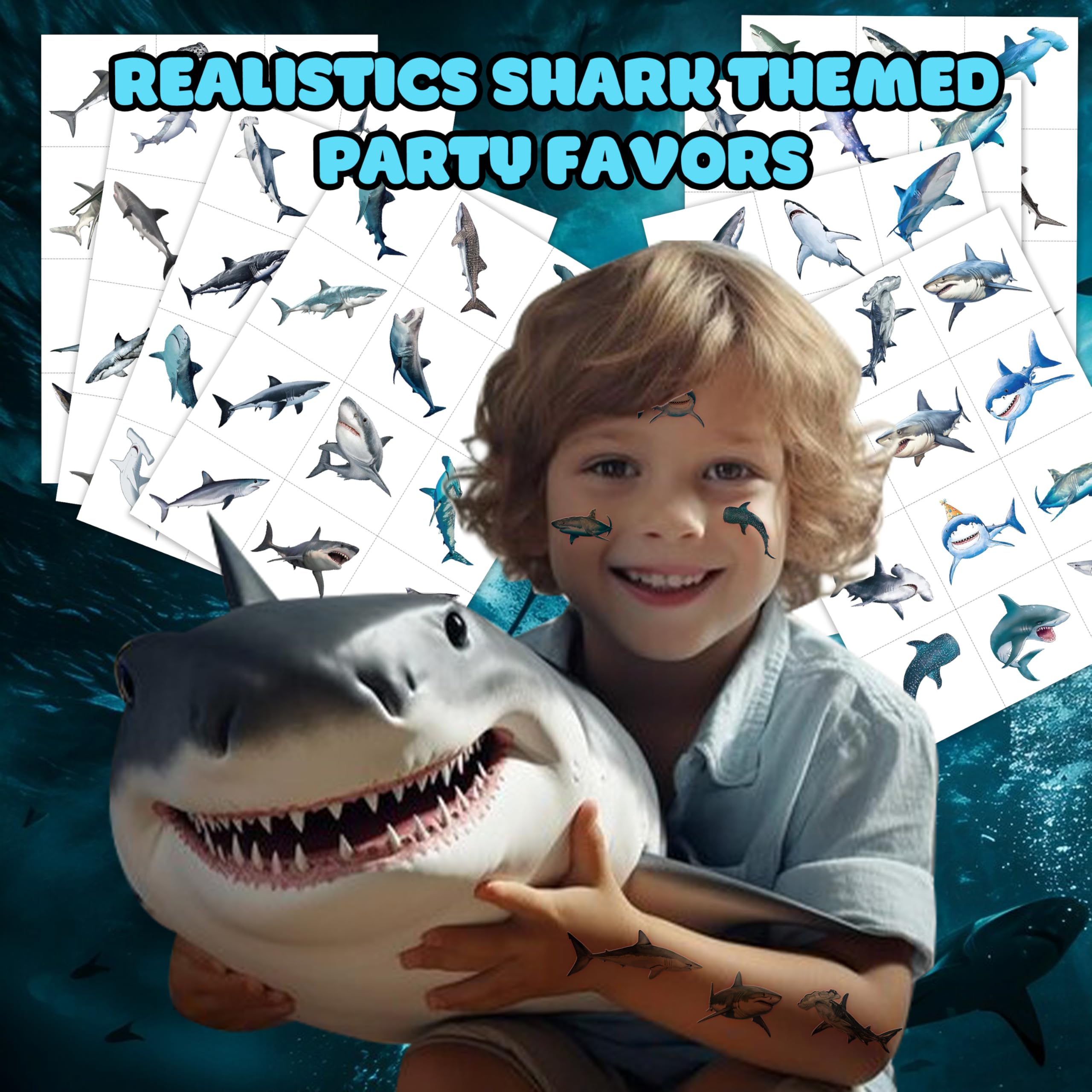 Shark Tattoos feature realistic designs with vibrant colors