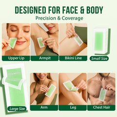 Sharmiz wax strips facial application shows precise eyebrow shaping and safe facial waxing.