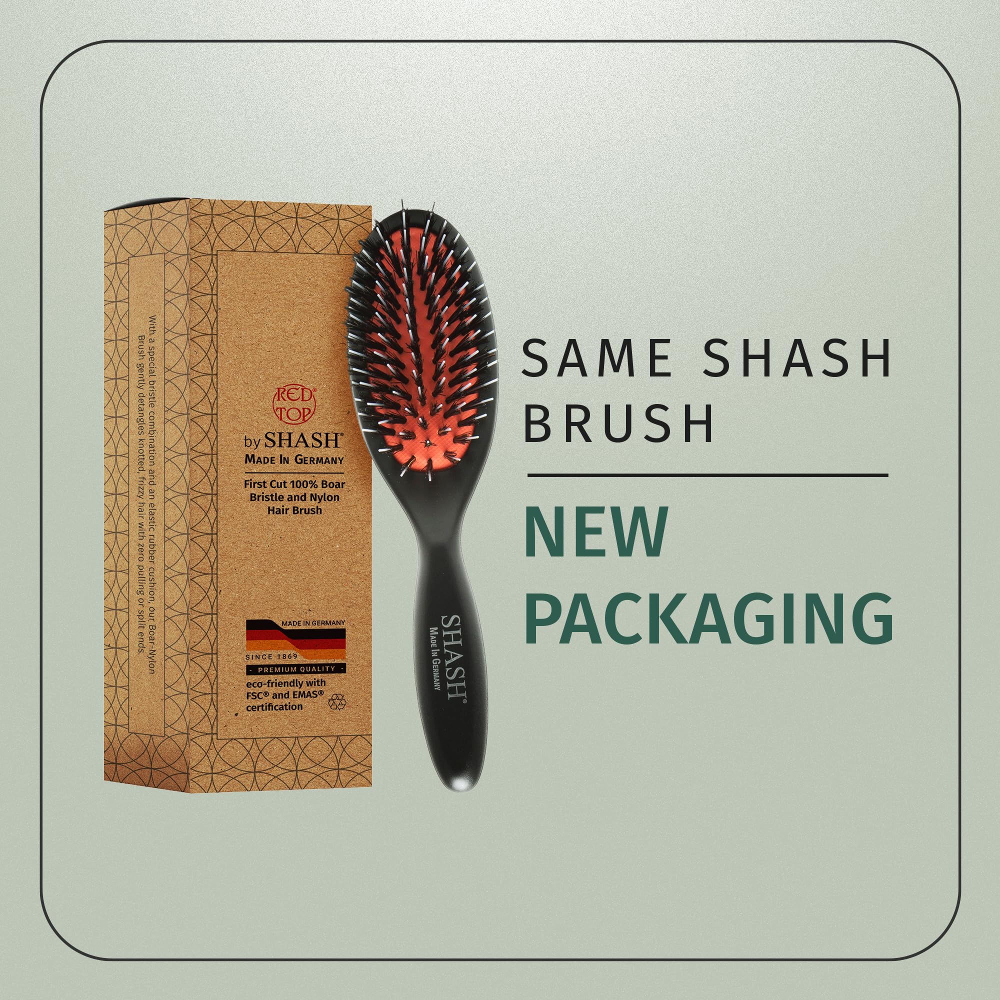 SHASH handmade-in-germany brush construction close-up shows craftsmanship and durability.