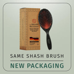 SHASH large brush in-use detangling thick hair without excessive tugging