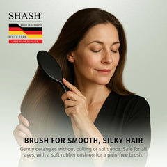SHASH sectioning demonstration shows controlled brushing for tangled hair.
