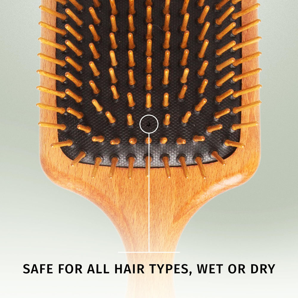 SHASH wooden paddle brush durable build signals long-lasting performance.