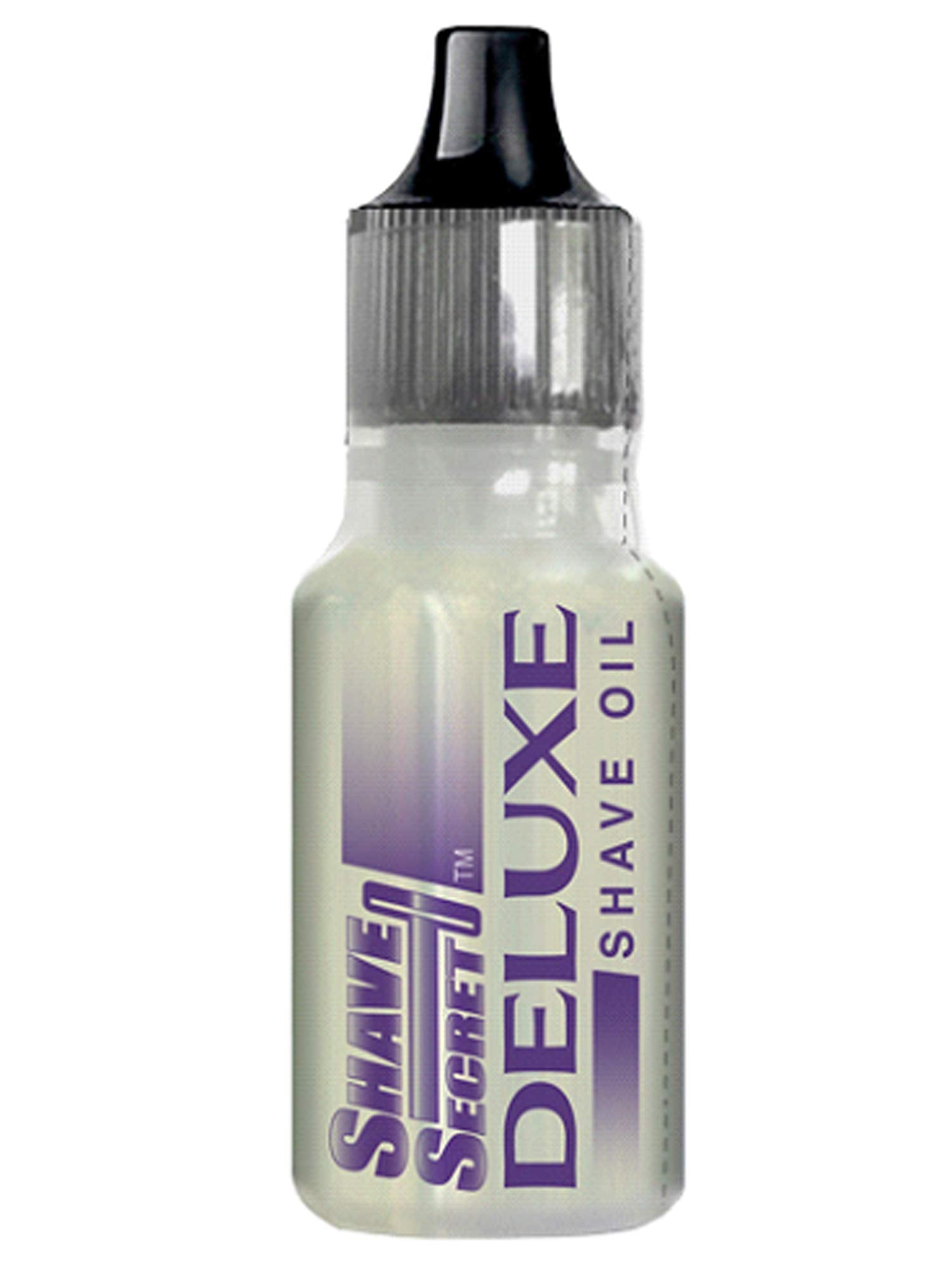 Shave Secret Deluxe Shaving Oil applied during prep for enhanced razor glide and moisturized skin.