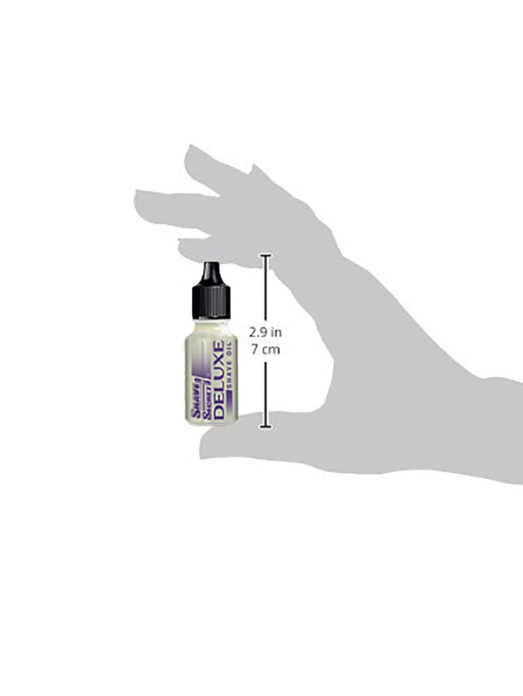 Shave Secret Deluxe Shaving Oil in a shower scene, ready for use with any razor.