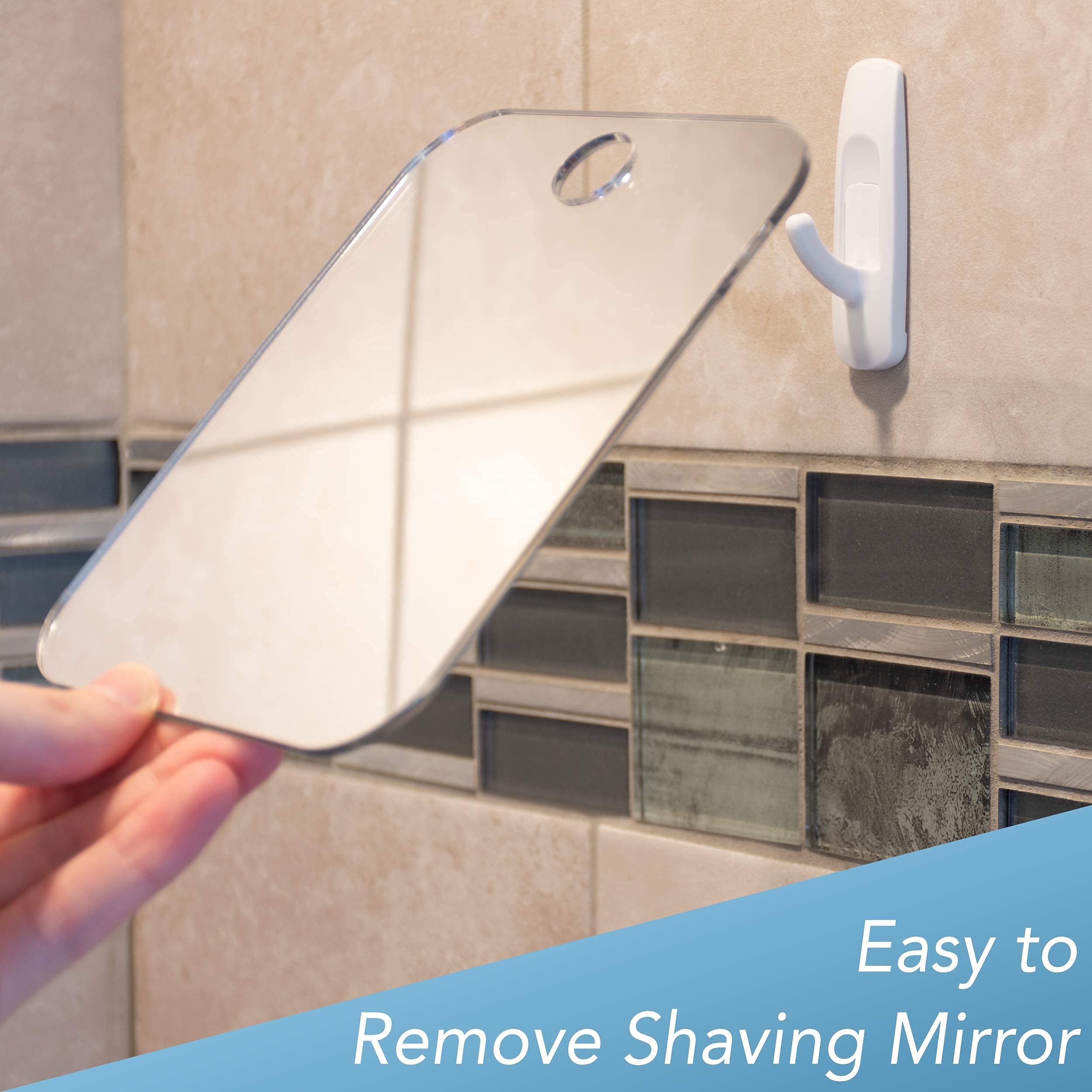 Handheld option detached from the wall hook for portable grooming.