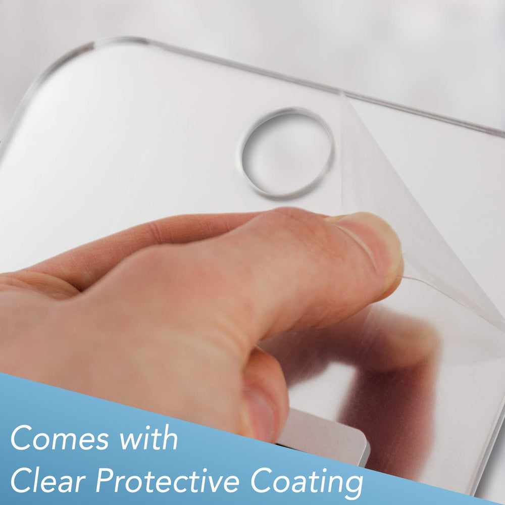 Detachable handheld mirror allows flexible angles during grooming routines.