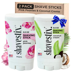 Shavestix travel shaving cream stick Coconut Crème on the go for travel-friendly hydration.
