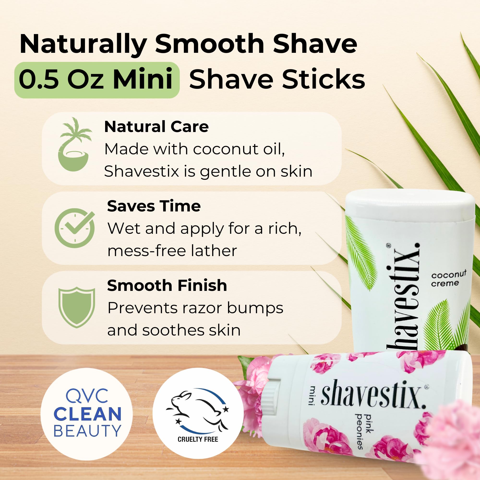 Shavestix travel shaving cream stick Pink Peonies with a soft floral scent and smooth glide.