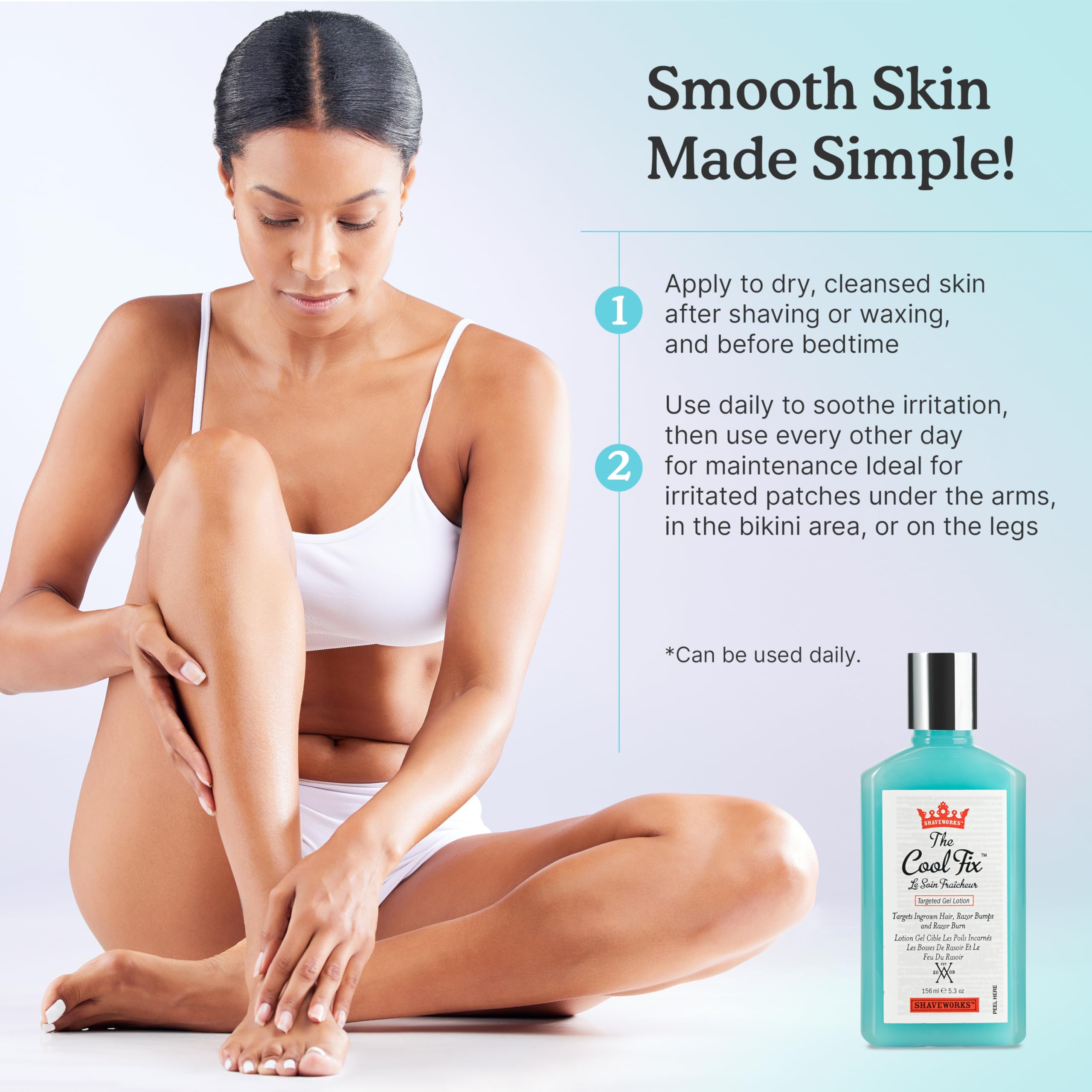 Shaveworks The Cool Fix gel absorbs quickly with no sticky residue