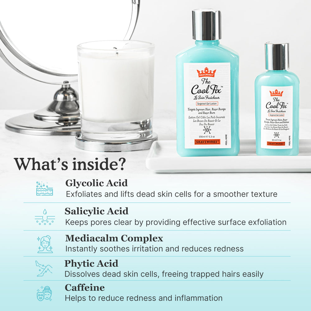 Shaveworks The Cool Fix delivering a cooling, relaxing sensation on skin