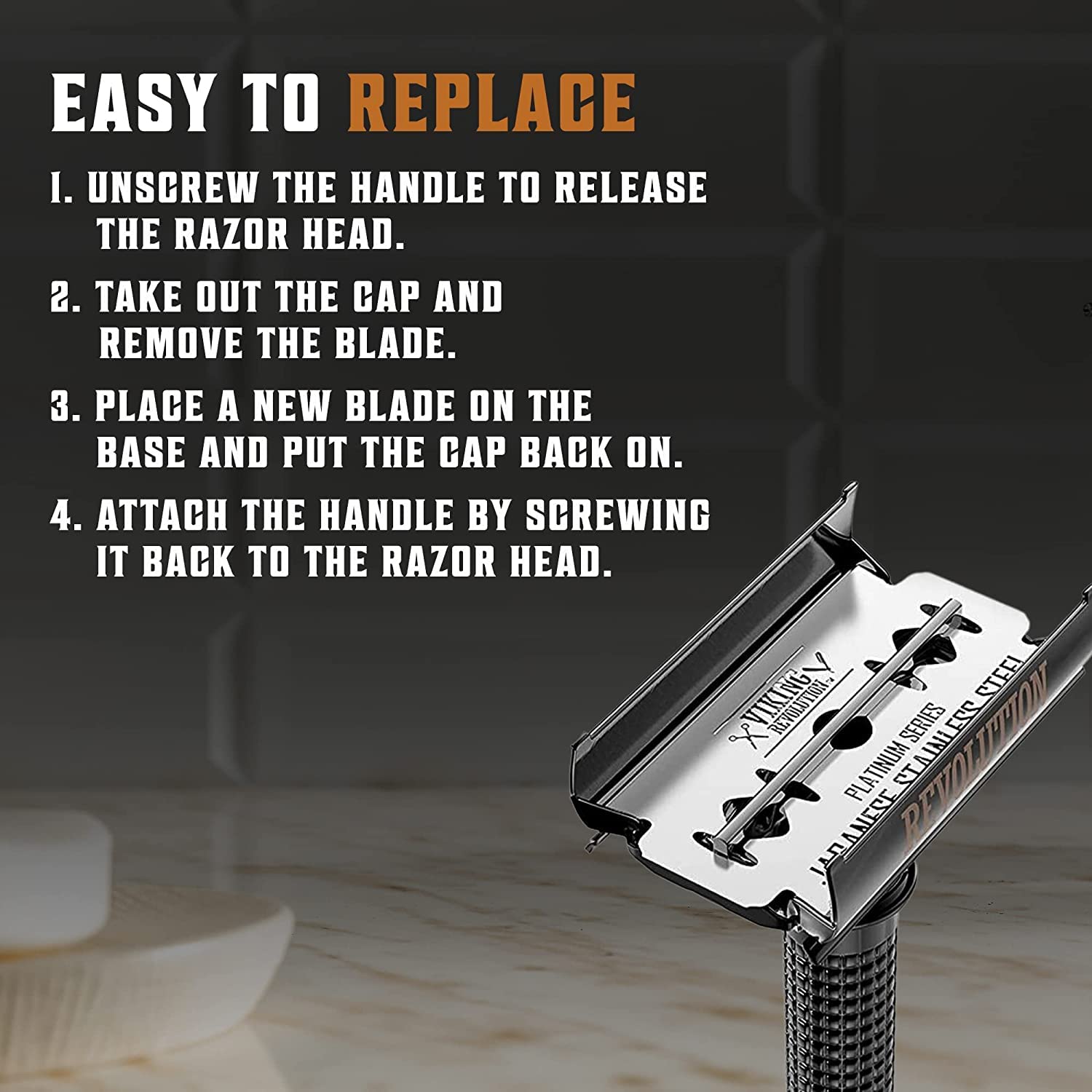 SHAVING REVOLUTION close shave results with minimal irritation for everyday grooming.