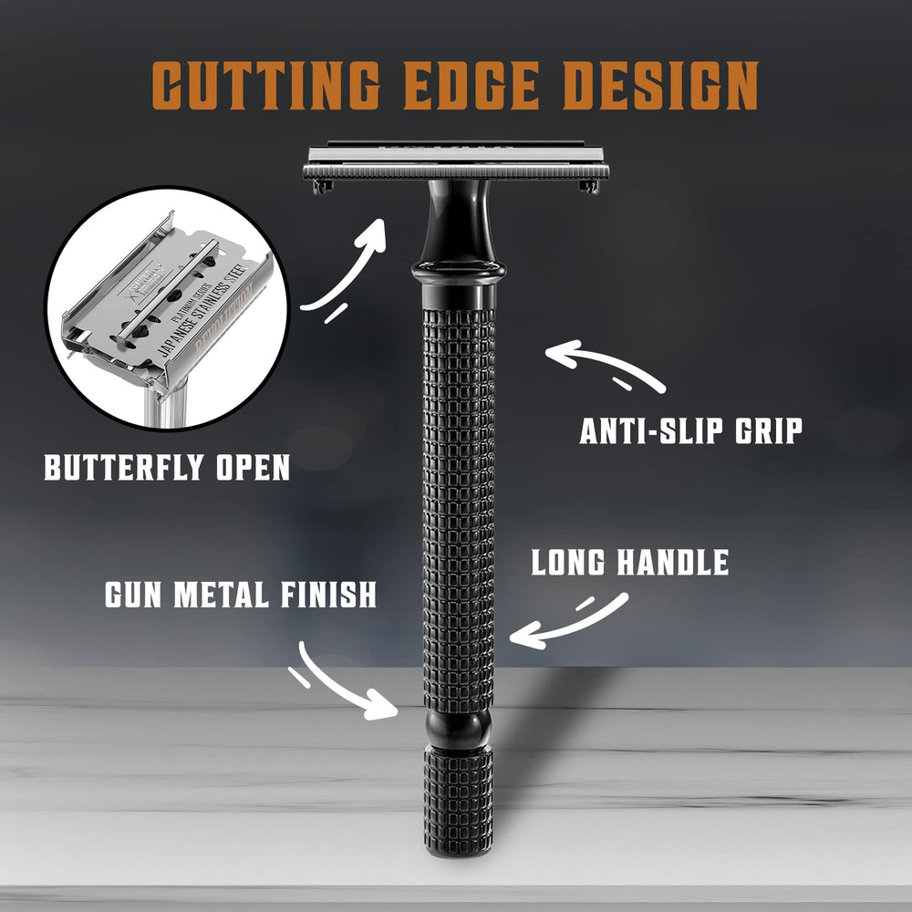 SHAVING REVOLUTION durable stainless steel razor built for daily use and longevity.