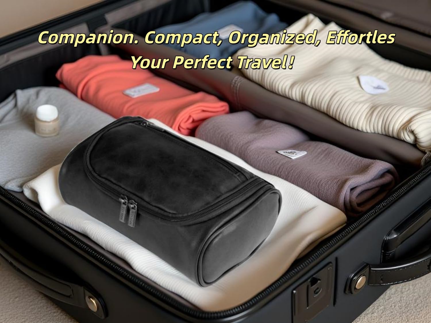 Shcnlery dual zipper design close-up prevents spills and snag-free opening