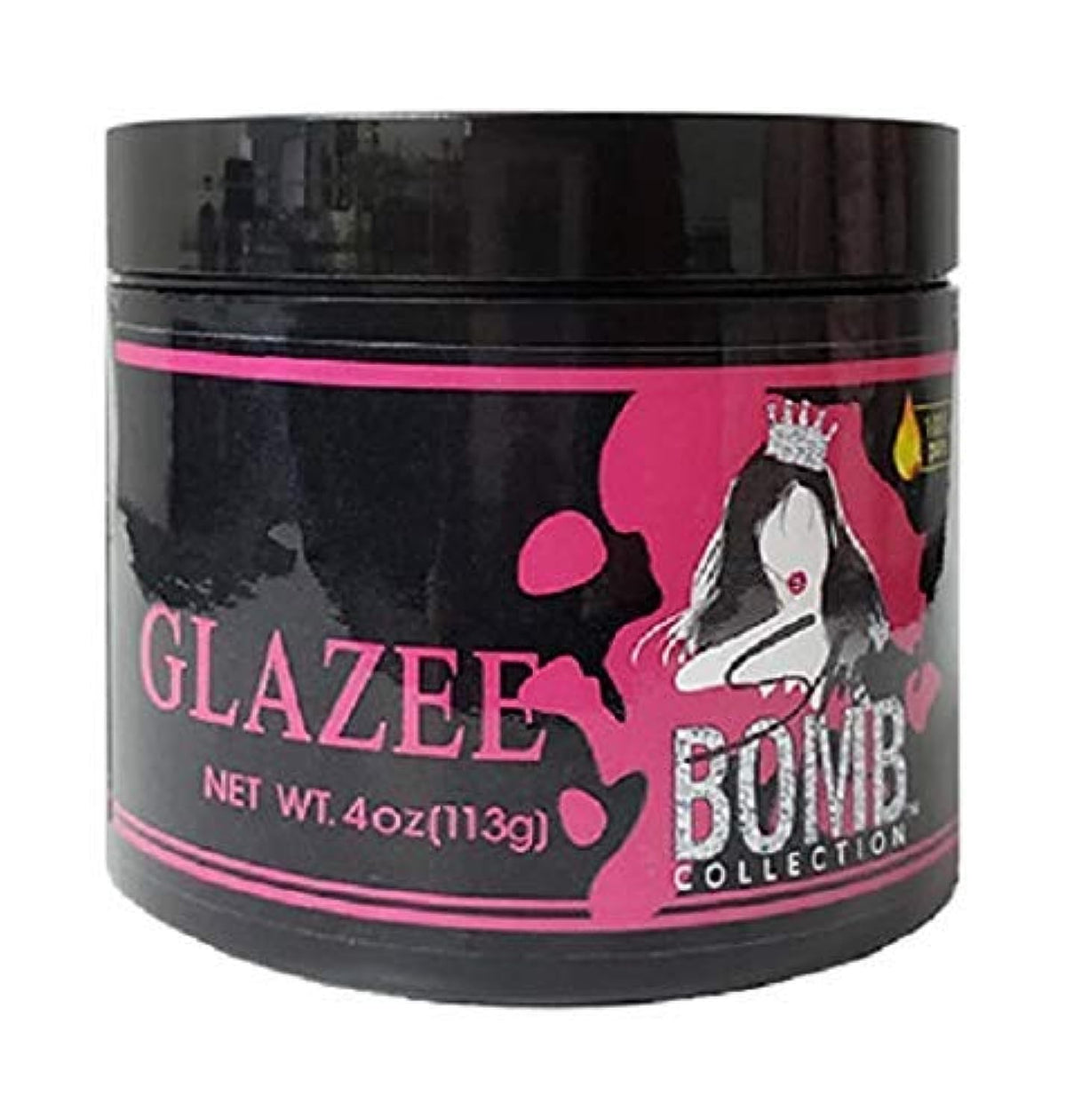 She Is Bomb Glazee edge glaze bottle for sleek edges and shine.