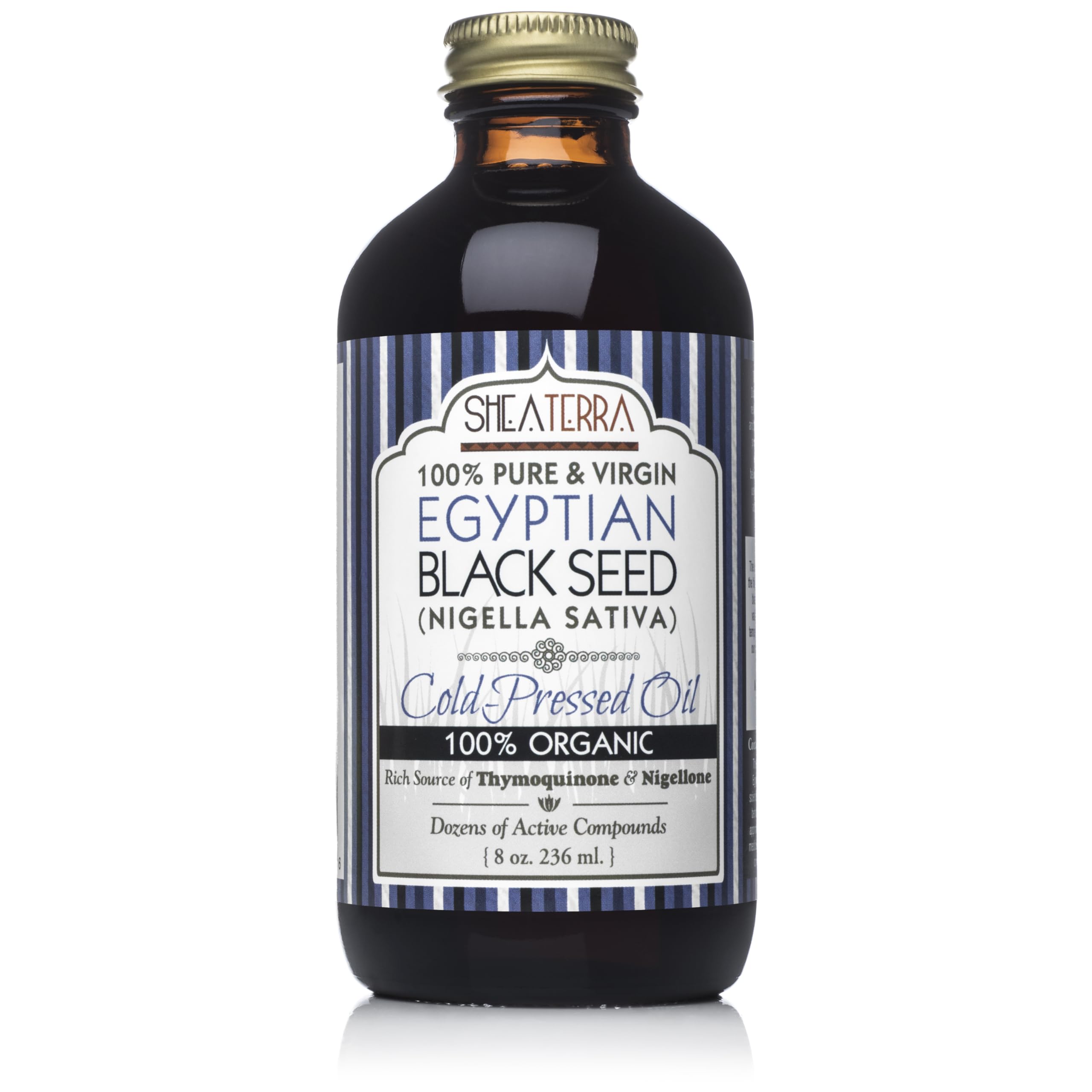 Shea Terra Egyptian Black Seed Oil bottle for skin hydration and hair nourishment