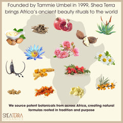 Shea Terra Egyptian Black Seed Oil pour showing versatile everyday use