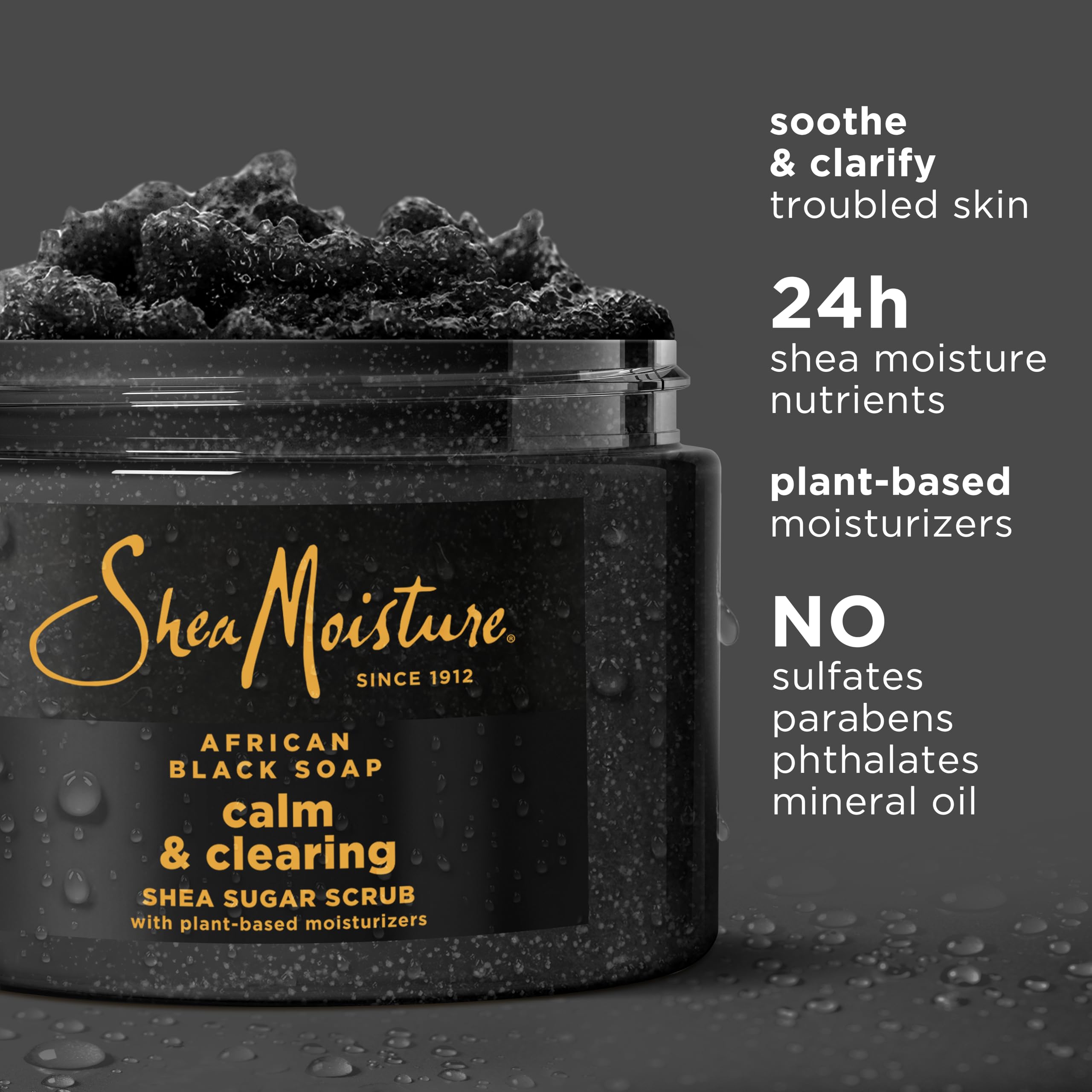 SheaMoisture African Black Soap Collection packaging emphasizes fair trade shea butter for rich moisture
