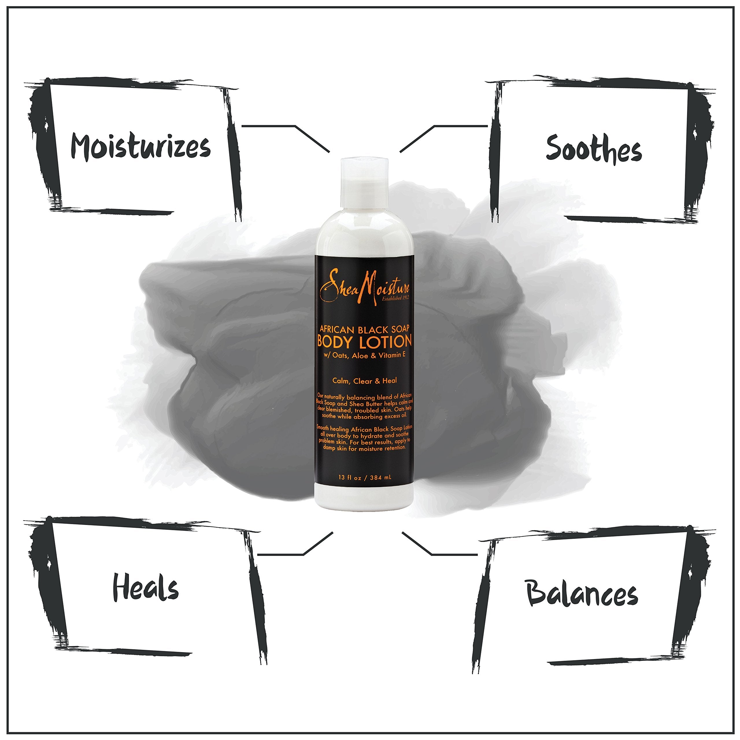 Close-up of the lotion cream texture from SheaMoisture for rich moisturization.