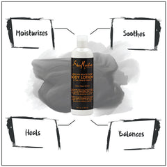 Close-up of the lotion cream texture from SheaMoisture for rich moisturization.