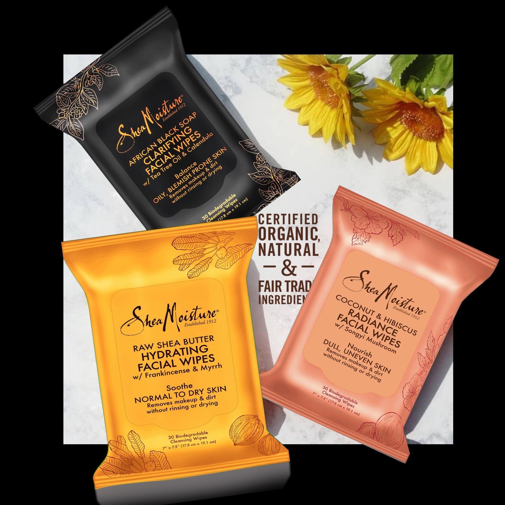 SheaMoisture African Black Soap wipes traveling-friendly, convenient makeup removal on the go