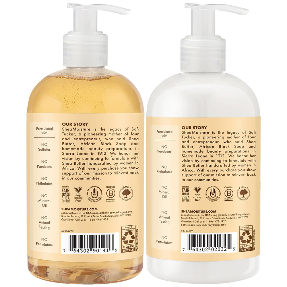 Sheamoisture Baby Essentials body wash bottle highlighting gentle cleansing for sensitive skin.