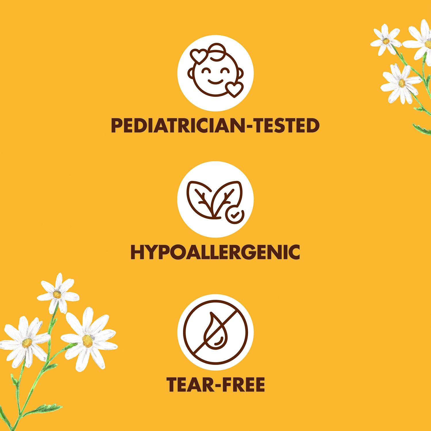 Sheamoisture Chamomile flower highlights soothing ingredients for calm bath time.