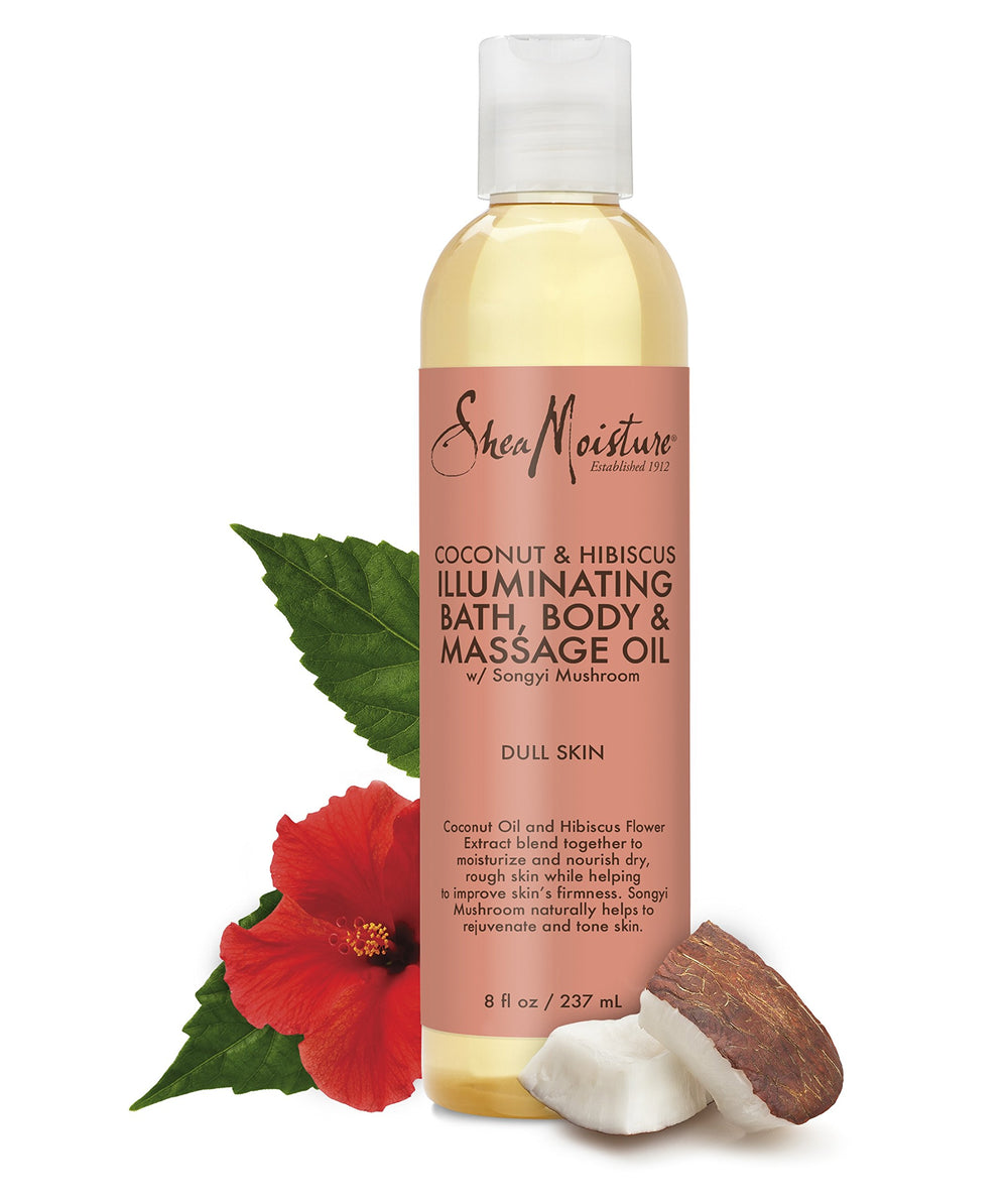 SheaMoisture bath oil after-shower glow, ideal for a simple daily moisturizing ritual.