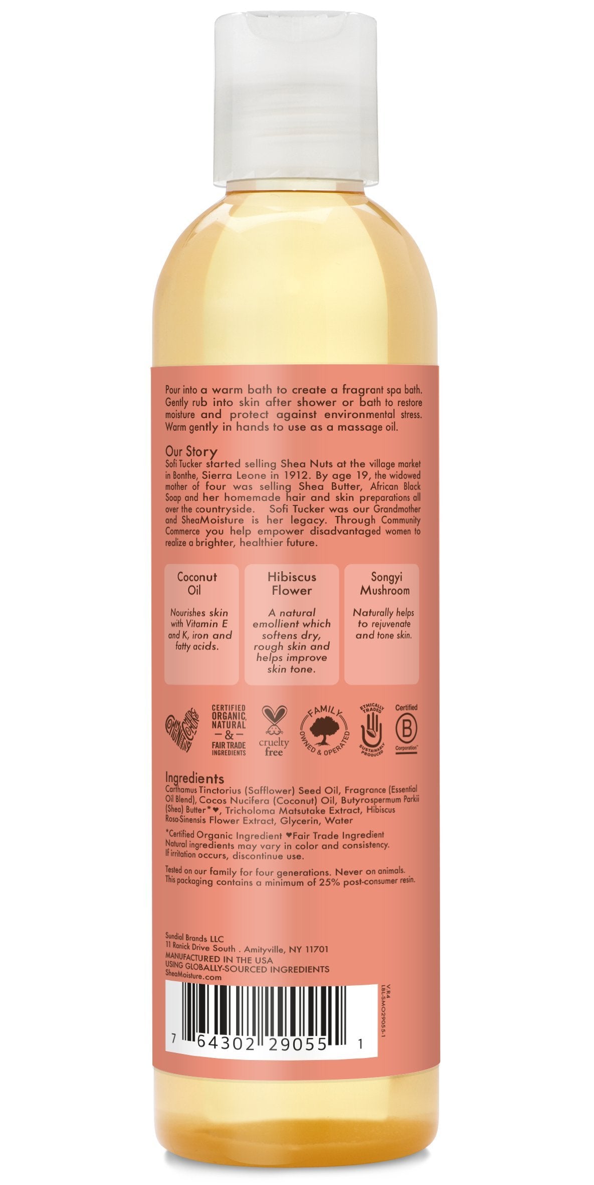 SheaMoisture spa-like fragrance closeup, luxurious scent enhances home relaxation.